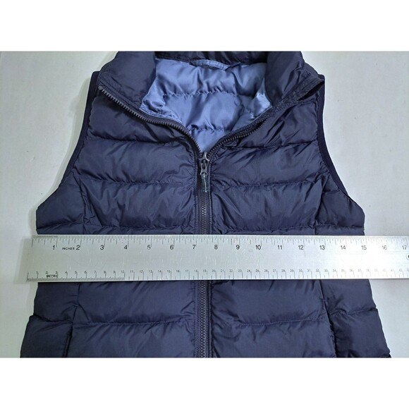 UNIQLO Boy's Size 11-12 Navy Blue Ultra Light Vest Zip Jacket Coat - Picture 9 of 10